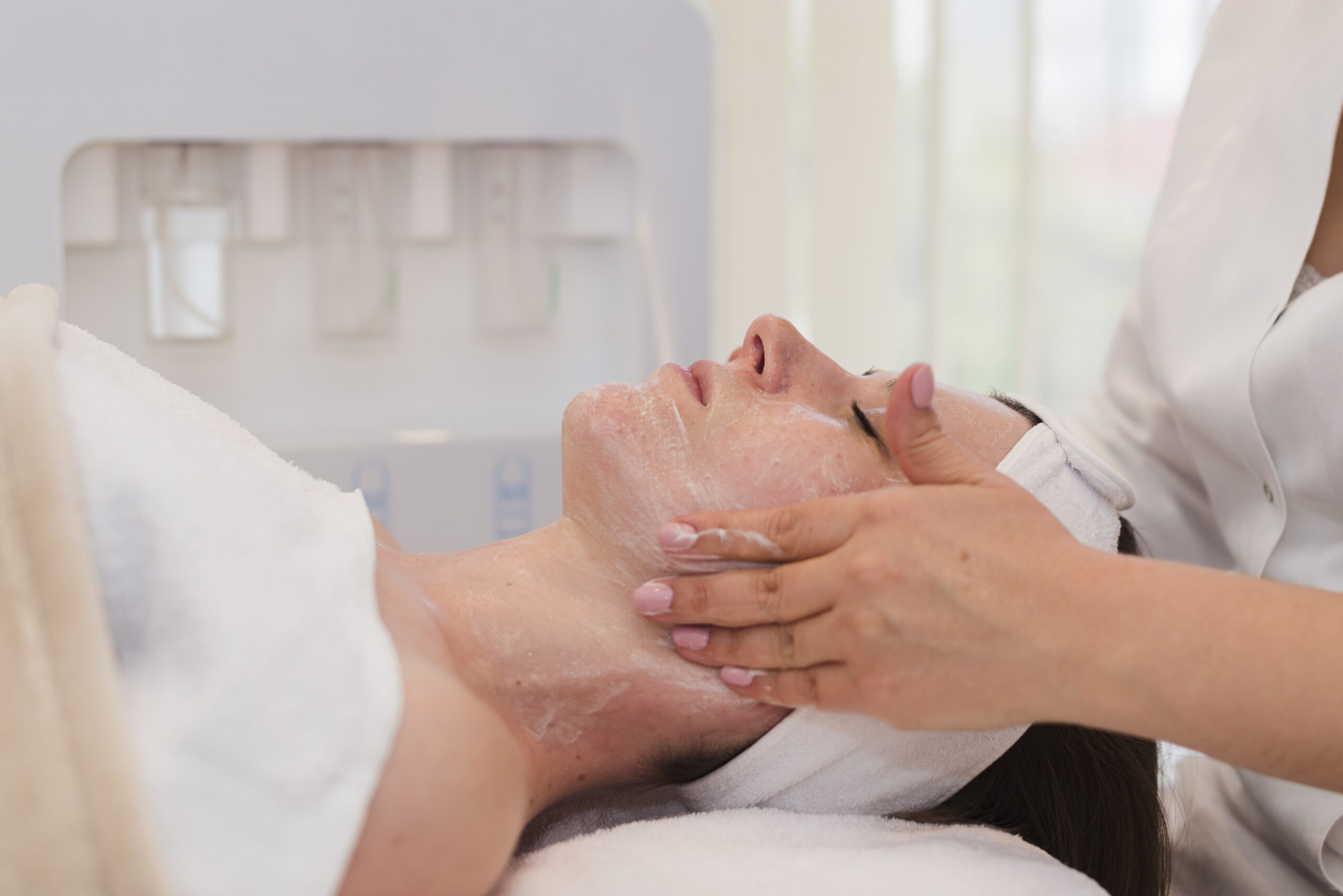 LED light facial therapy